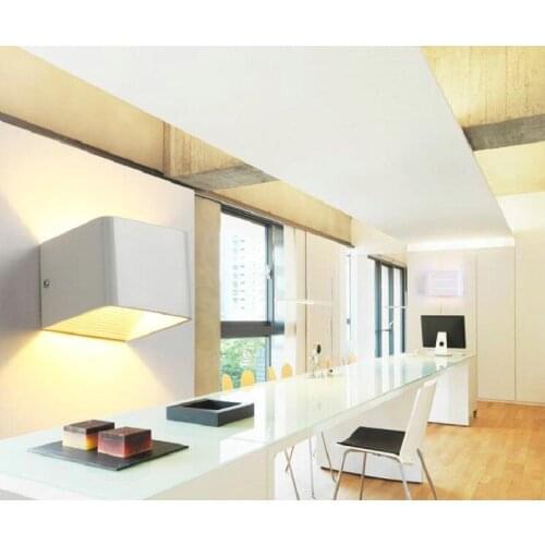 Hot dimmable LED wall lamp square high quality 5W home living room bed room LED aluminum wall lamp Drop shipping