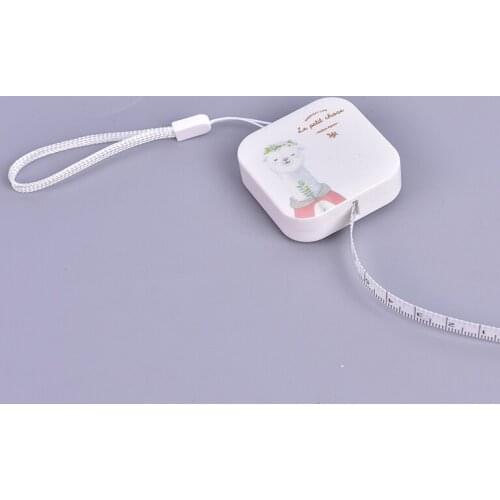 Hot Portable Children Height Ruler Centimeter Inch Roll Tape Alpaca Tape Measure Retractable Ruler Girls Gifts Leather Ruler