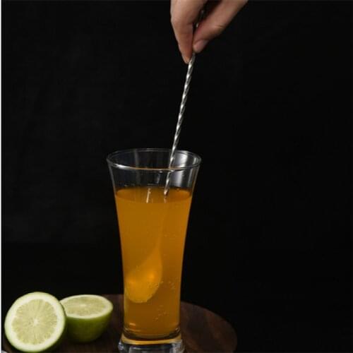 Stainless Steel Adjusting Bar Spoon Long Handle Swizzling Stick Cocktail Mixing Spoon Threaded Bar Spoon
