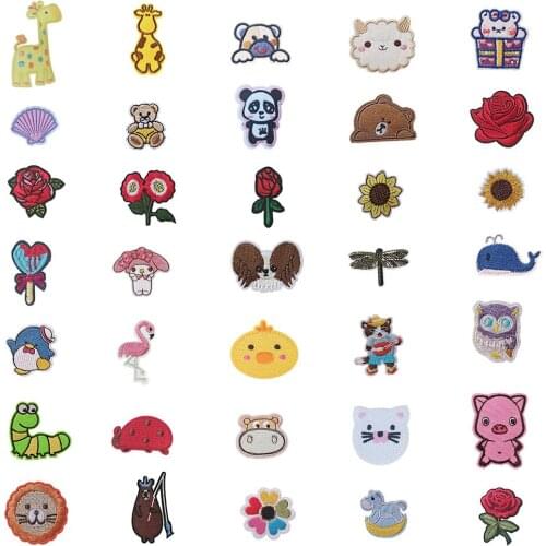 Cartoon can be self-adhesive micro-chapter can be sewn DIY clothing fabric embroidery childrens denim accessories 1PCS for sale