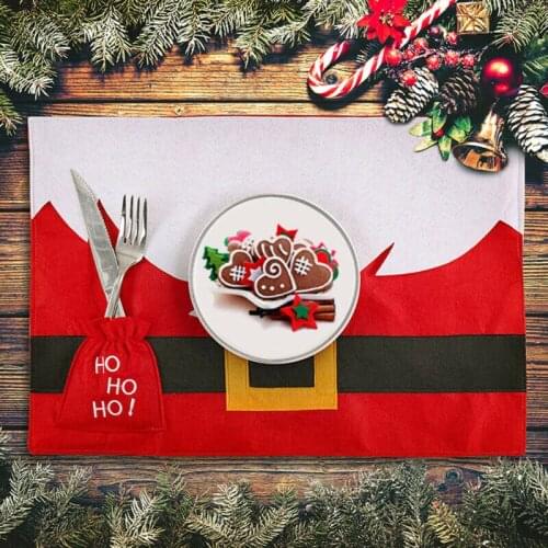 Fashion Solid Clothes Christmas Dinner Pad Mats Party Festive Home Table Decoration