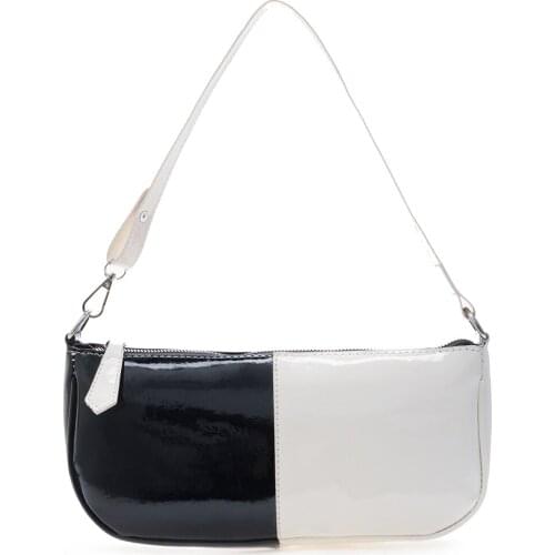 Fashion Women Hit Color Shoulder Bag Casual Punk Underarm Tote Women Top-handle Money Purse Handbag