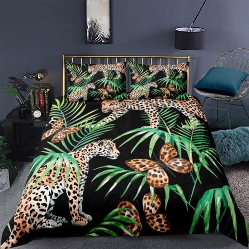 Cartoon 3D Animal Printed Duvet Cover Pillowcase 2/3 Pcs Bedding Set Single Twin Queen King Double Full Size Quilt Cover