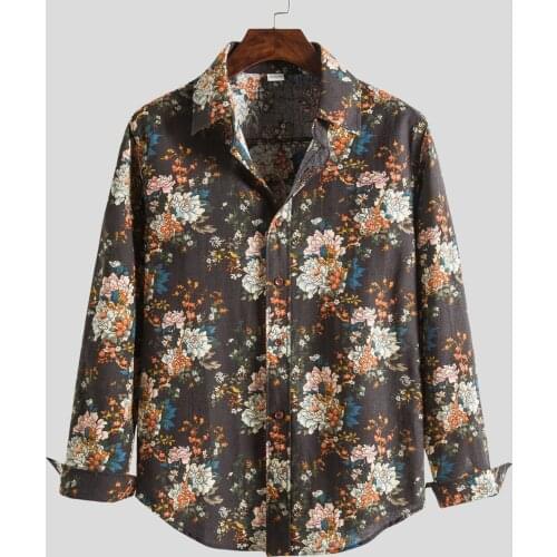 New Print Long Sleeve Shirt for Men in Autumn and Winter 2020