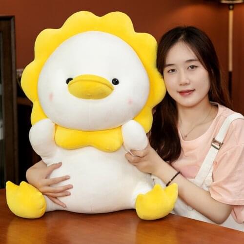Soft Stuffed Down Cotton Duck Plush Toys Cute Cartoon Goose Plush Dolls for Children Soft Pillow Cushion Nice Christmas Gift