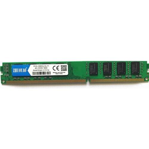 ZHUOYAO Memory RAM DDR3 4GB 1066mhz 1333mhz 1600MHZ PC3-8500 PC3-10600 PC3-12800 Desktop PC RAM Memory Memoria DIMM 4G