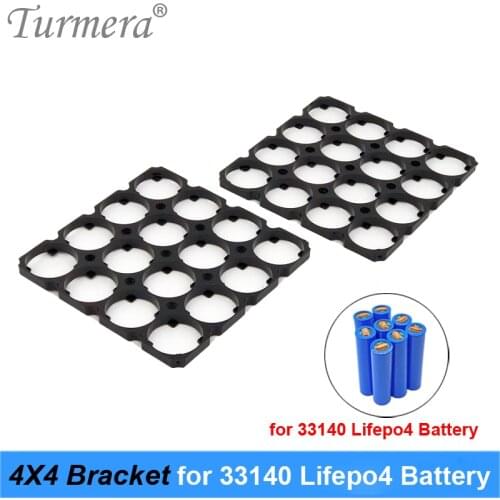 Turmera 4X4 33140 3.2V 15Ah Lifepo4 Battery Bracket Holder Plastic Diameter 33.4mm for Battery Pack Solar Energy Storage Systems