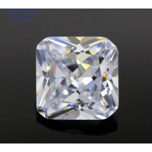 Size 3x3~20x20mm 5A White Square Octangle Shape Cubic Zirconia Princess Cut CZ Stones Synthetic Gems Beads For Wholesale