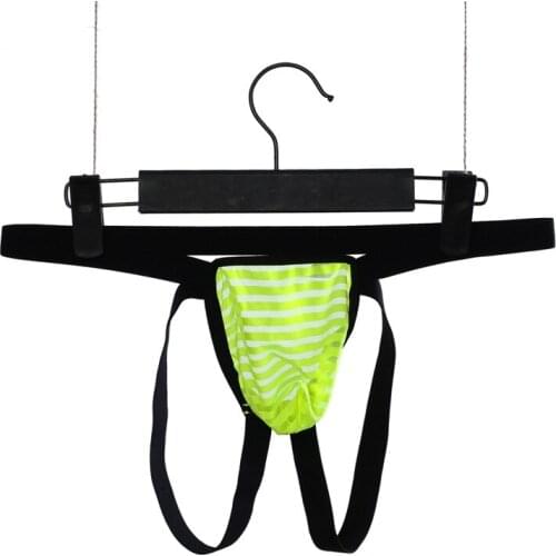 Sexy Gay Underwear Men G-strings Ultra-thin Transparent Thongs Man Striped Hollow Back Strap Low Waist Underpants cuecas M-XL