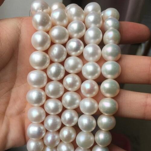 Loose Pearl Strand Pearl Necklaces Round Shape with Size 10-11mm Perfect Luster for DIY Jewelry