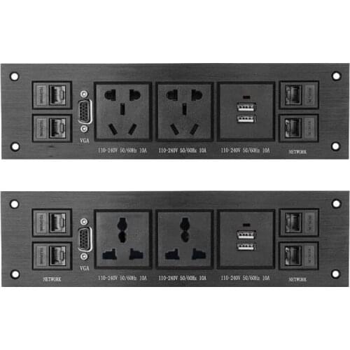 New Multimedia Desktop Universal Power Jack HDMI network VGA USB AU UK SOCKET Free Connection office conference