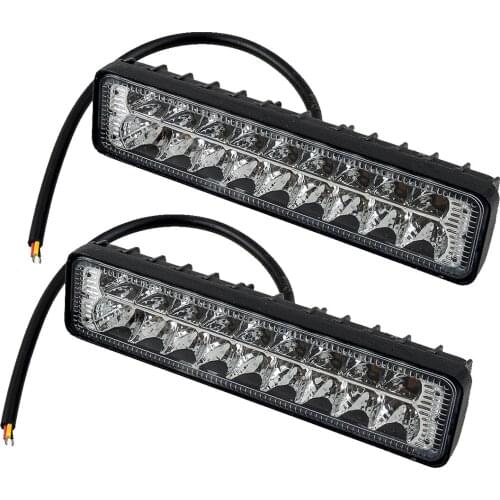 Universal 2 Sets Car 18LEDS 12V-60V 54W 6500K Working Running Fog Driving Head Light Lamp Fit For Motorcycle Car Truck Off-road