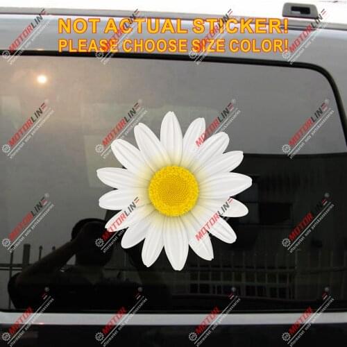 Daisy Flower Decal Sticker Car Laptop Vinyl reflective glossy pick size style a