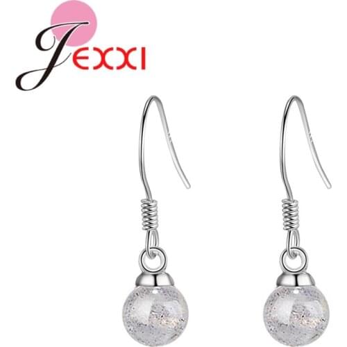 Top Quality Simple Small Exquisite Fashion 925 Sterling Silver Drop Earrings For Men Women Engagement Gift Jewelry