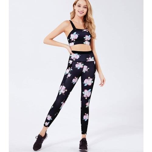 Women Slim Fitness Yoga Set Sports Bra With Pad Push Up Gym Deep Tie Dye Yoga Pants Torridity