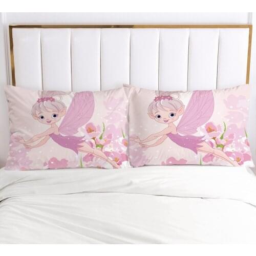 1pc Cartoon Childrens Pillow cover Pillow case Bedding Pillowcase Pillowcovers decorative 3D Print for kids baby flower fairy