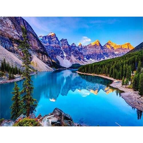 MM 14/16/18/28 CROSS STITCH Full Round Drill 5D DIY Diamond Painting " Scenic Landscape" 3D Embroidery Cross Stitch