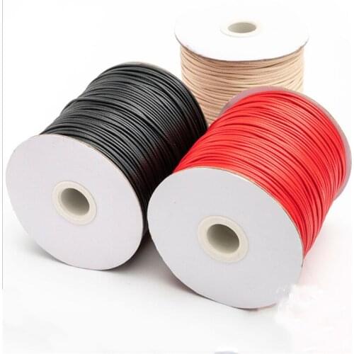 5m/lot 1.0/1.5/2.0mm diameter Waxed cord Thread Polyester Cord String Strap Fitting Bracelet rope Decorative Accessories DIY