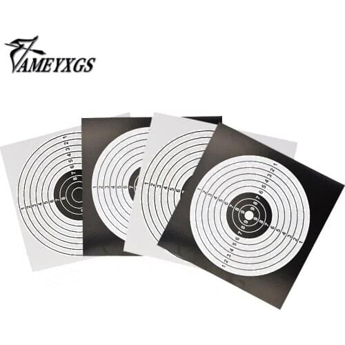 50Pcs Archery Target Papers 14x14CM Hunting Thick Cardboards Full Ring Practice Archery Accessory