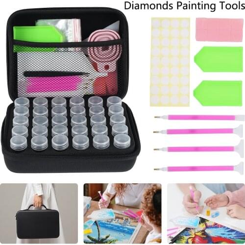 5D Diamond Painting Tools Embroidery Case Art Paintings Beads Storage Container Zippered Case DIY Diamond Painting Accessories