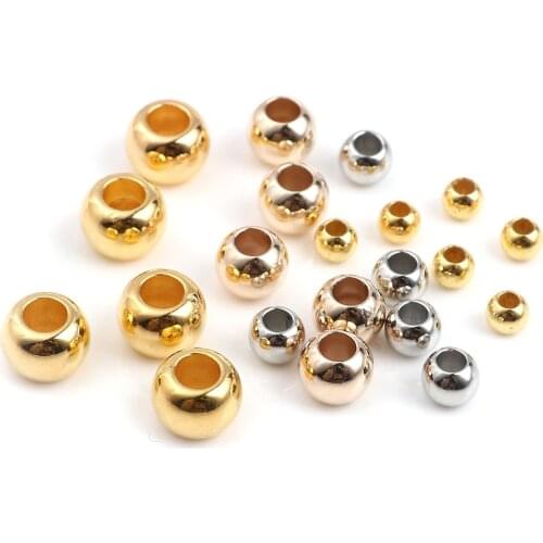 6/8/10/12mm CCB Plastic Round Loose Beads Gold/Silver Color Beads For Jewelry Making Handmade DIY Bracelet Necklace Accessories