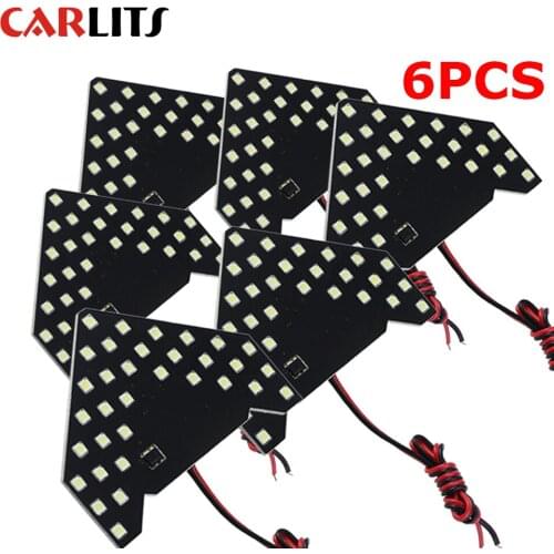 6pcs 33 SMD LED Arrow Panel Yellow Green Red Blue For Car Rear View Mirror Indicator Turn Signal Light Parking CJ