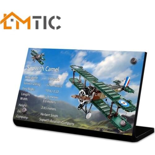 Acrylic display stand for 10226 model sopwithe camel toy building block display stand brand