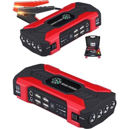 Emergency Starting Device Petrol 12V Car Jump Starter Portable Peak 400A 10000mah Charger LED Flashlight
