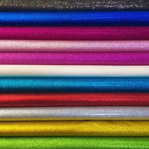 Glitter Fabric Vinyl Sparkle Faux PU Leather Perfect for Key Chain Bows Craft Bag Cover Sewing Patchwork DIY Craft Thick Canvas