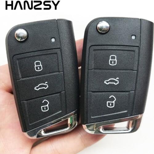 3 Buttons Car Flip Folding Key shell For Volkswagen VW Golf 7 Mk7 Passat Beetle Bora Polo Seat Leon Skoda Octavia Remote Key Cas