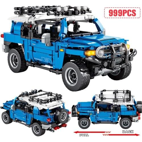 City Pull Back Mechanical Off-road Super Sports vehicle model Building Blocks Technic Racing Car MOC Bricks Toys For Children