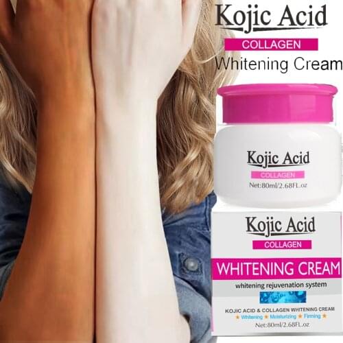 Kojic Acid Collagen Whitening Cream Dark Black Skin Lightening Intimate Body Lotion Underarm Armpit Private Part Whitening Cream