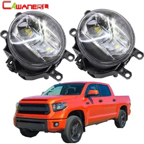 Cawanerl Car Fog Light Kit 4000LM 3030 SMD LED Daytime Running Light DRL White H11 12V For Toyota Tundra 2014 2015 2016