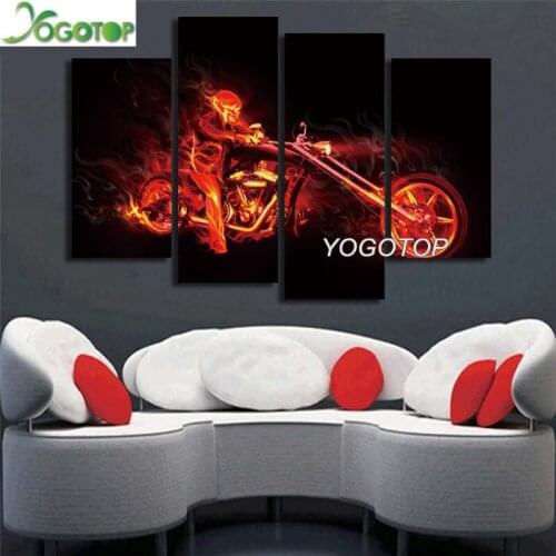 5d diamond painting Cool Motorcycle mazayka diamond embroidery 4pcs set,5d diamond embroidery mosaic home decor gifts ML863