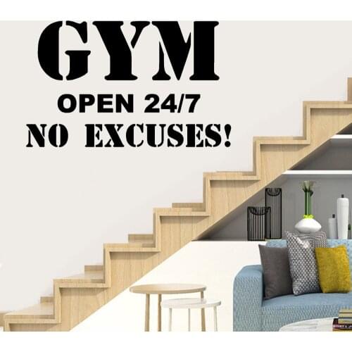 Hot Sale Gym Decal Frase Wall Stickers For Gym Fitness Room Motivation Wall Art Decals Sticker Vinyl Mural pegatina Pared gym
