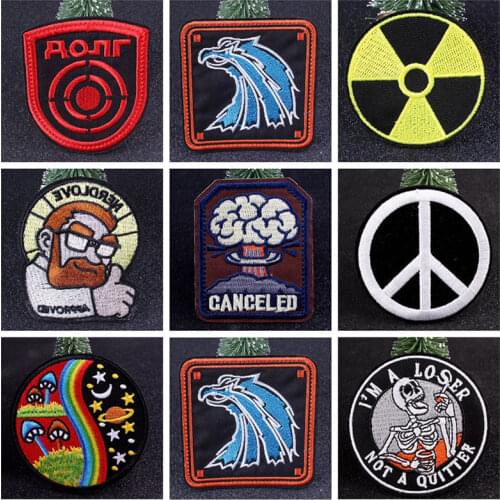 DIY Nuclear Power Plant Radiation Patches For Clothes STALKER Factions Mercenaries Loners Atomic Power Chernobyl Patch Stripes