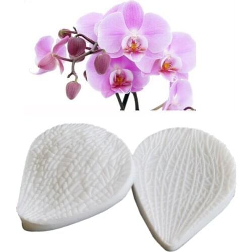 NEW Phalaenops Mould and Veiner Silicone Mold Fondant Mould Cake Decorating Tools Chocolate Mold,Sugarcraft,Kitchen Gadgets M208