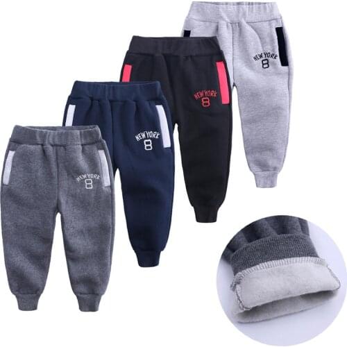 New Boys Trousers Pants Baby 2020 clothes Velvet Thickening Toddler Sweatpants For 2-10T Years Boys Full Pants Kids Trousers Kid