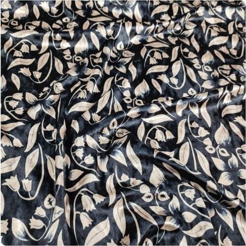 New Digital Printing Elastic Diamond Gold Velvet Cheongsam Dress Upper Garment Fabric