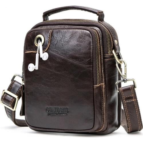 New Mens Small Messenger Bags 100% Genuine Leather Male Crossbody Bag Mini Handbag Shoulder Man Bag Bolso Hombre Bolsos De Mano