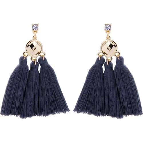 Bulk Price 2017 Ethnic 3 Colors Tassel Fringe Earrings Bohemian Handmade Drop Earrings For Women Online Shopping India