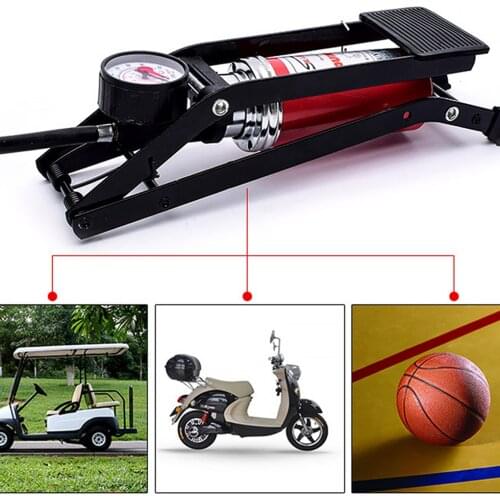 Portable Sports Air Pump High-Pressure Foot Pedal for Bike Bicycles Motorcycles Cars Balls Inflatables