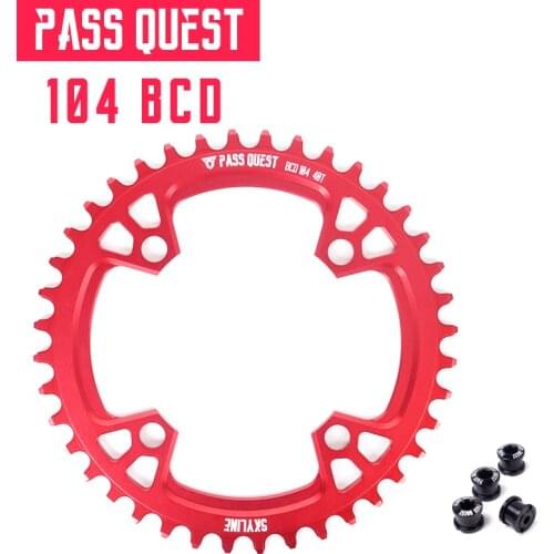 PQ 104BCD round chain mountain bike bicycle 32T-48T crank set single tooth plate parts 104 BCD suitable for m6000 7000 8000 9000