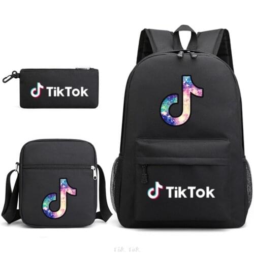 3Pcs/Set New Printing 3D Tik Tok Boys School Backpacks Kids School Bags for Children Schoolbag for Kindergartens Book Bag Girls