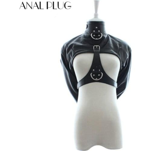 Sexy Bondage Fetish BDSM Hand Restraints Arm Binder Open-Cup Restraint Top Straitjacket Sex Toys For Women