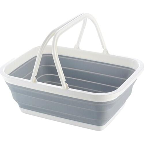 Folding Laundry Storage Basket Hamper Washing Bin Reusable Shopping Tote Basket Home Storage & Organization Laundry basket