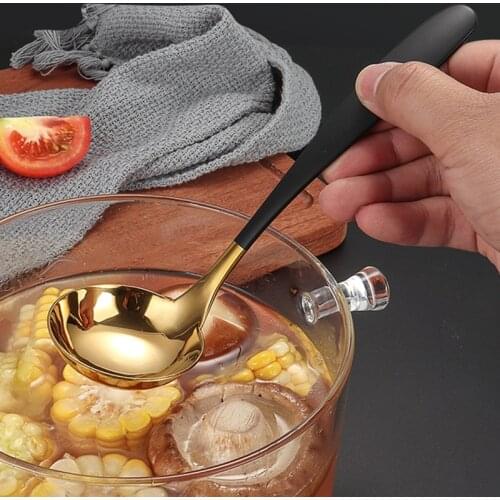 Stainless Steel Tableware Tablespoons Colanders Rice Porridge Multicooker Big Spoons Soup Ladle Skimmer Utensils for Kitchen