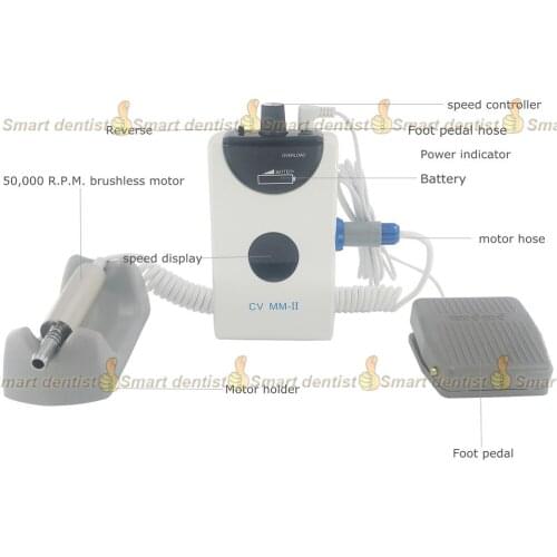 E-type Dental portable mini Micro motor Brushless Machine Electric Motor with polish straight handpiece Low Speed nail polishing