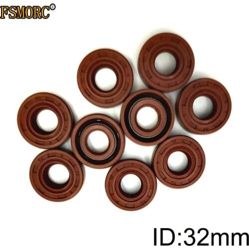 TC-32*42*43*44*45*46*47*48*50*52*55*58*60*62*6/7/8/10/12 FKM Shaft Oil Seal FPM Covered Double Lip With Garter