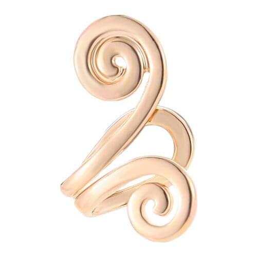 Special Designed Monkey King Golden Hoop Incantation Shaped Black Silver Plated Golden Clip Earrings Ear Cuff For Women